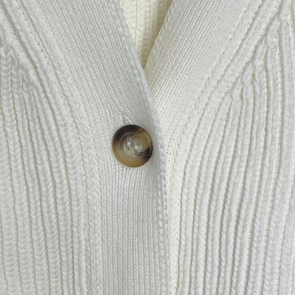 G. Label by Goop | Hill Ribbed Puff Sleeve Cardigan NWOT - Picture 5 of 7
